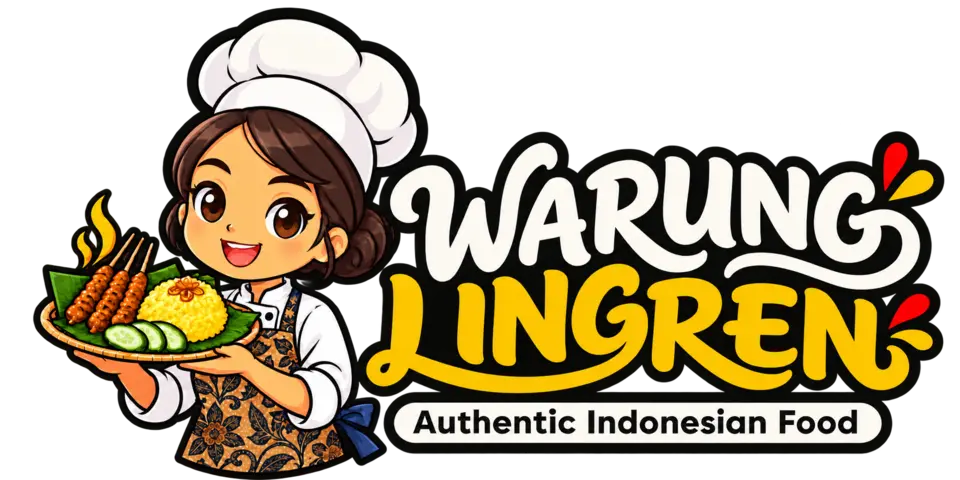 Warung Lingren illustrated chef and logo